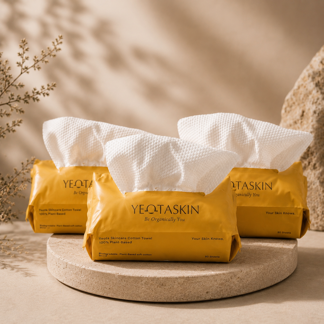 YEOTASKIN Double Cleanse Natural Fiber Facial Towel